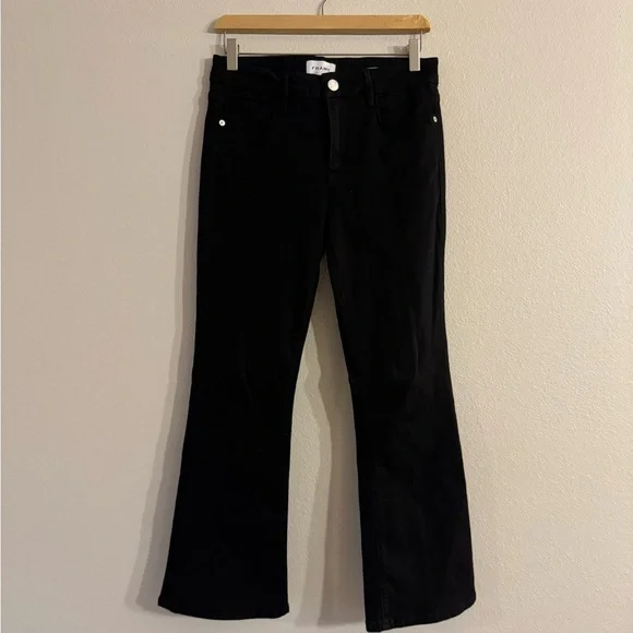 Frame Black Le Crop Mini Boot Jeans - Picture 1 of 3